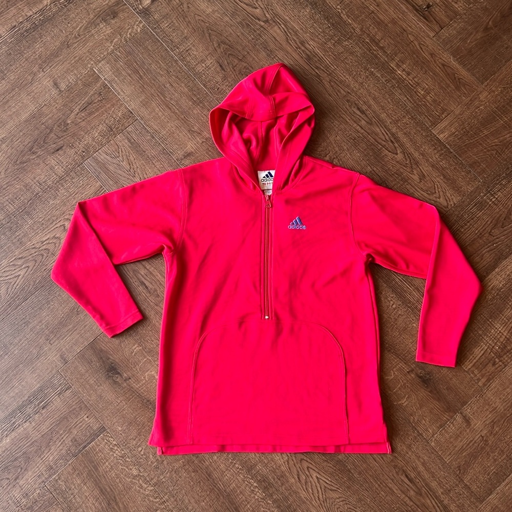 Adidas Classic Hoodie Sweater Red/Blue Sz M